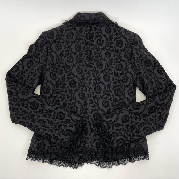 Cocoon Italy Lace Embellished Jacket Black Size 6 - Picture 13 of 14